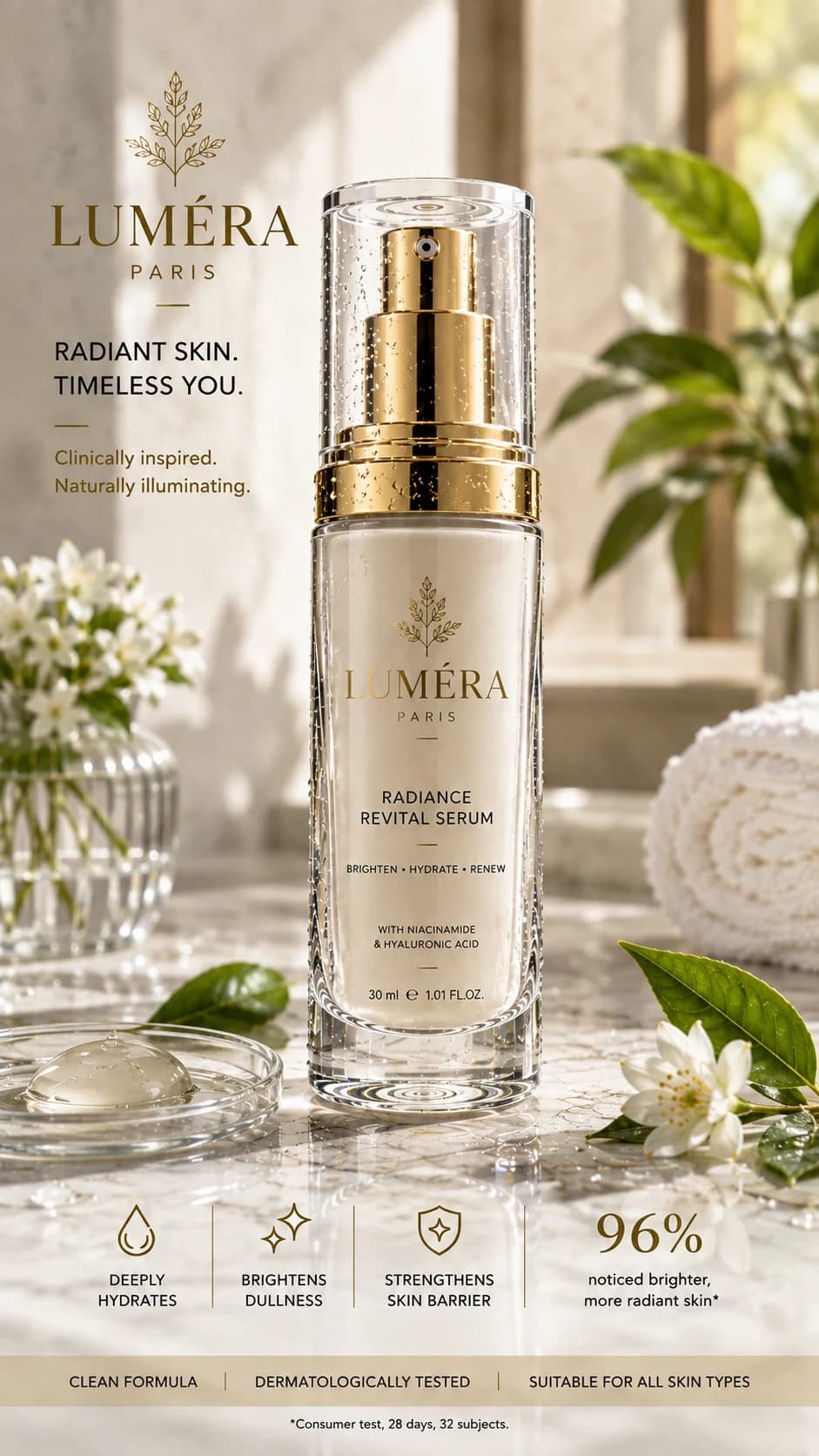 Luméra Radiance Revital Serum skincare concept campaign image 5